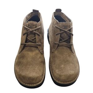 Caterpillar Men's Brown Leather Suede Desert Boots - Size 8